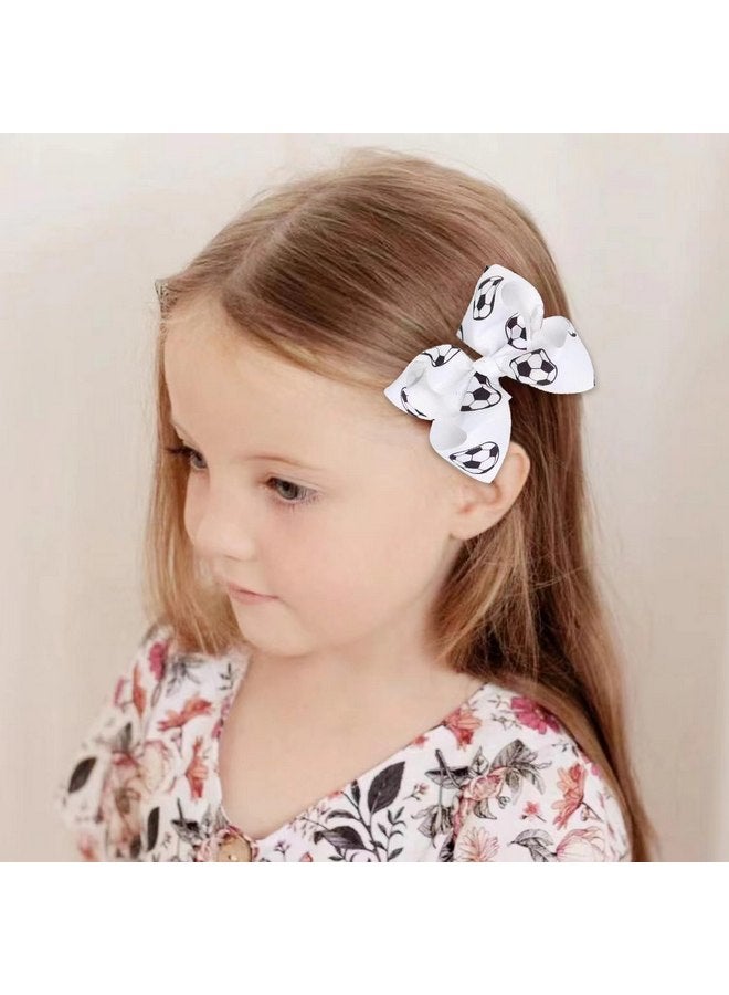 Soccer Hair Accessories, Soccer Hair Bows, Soccer Ball Bow，Soccer Ribbon Bow Hair Clips ，bows Hair Accessories for girls.A (red) - Image 4