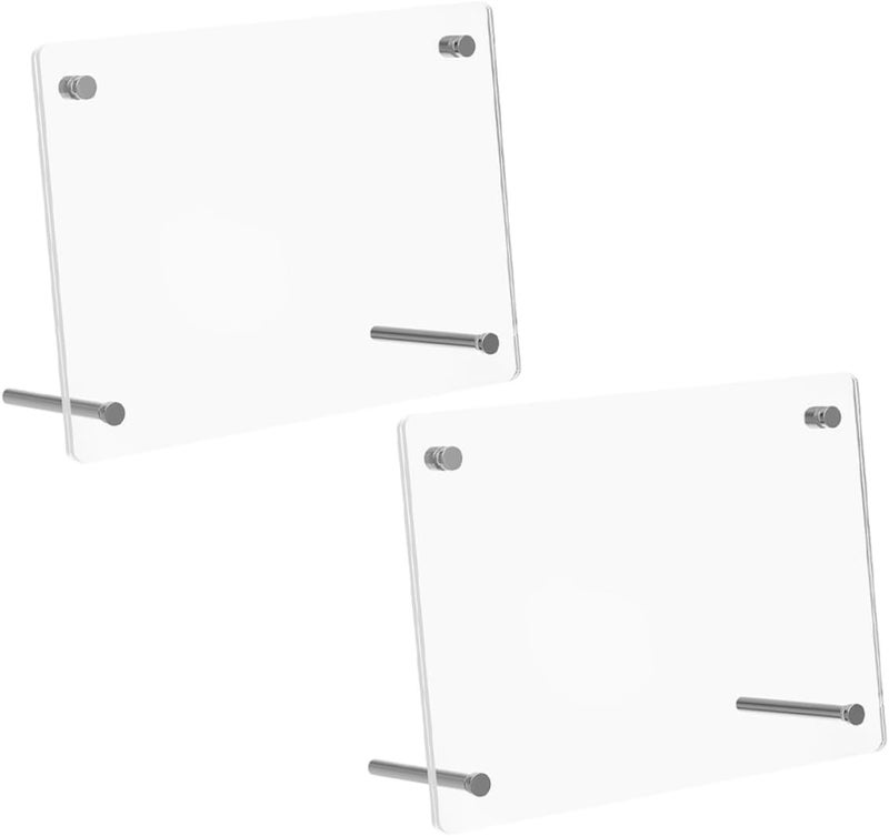 ABOOFAN 2pcs Acrylic Photo Frame Small Picture Frames with Rounded Corners 6-inch A6 (103x153mm) Desk Display for Postcards and Photos Home Office Decoration - Image 1