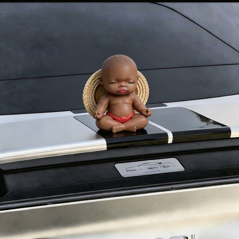 Natalie Car Dashboard Figurine Black Doll - Image 2