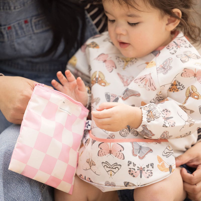 Tiny Twinkle Long Sleeve Bib for Babies & Toddlers - Waterproof Smock Bib for Eating - Machine Washable & Mess-Proof, Baby Feeding Essential & Shower Must-Have(Flutter, 6-24M) - Image 2