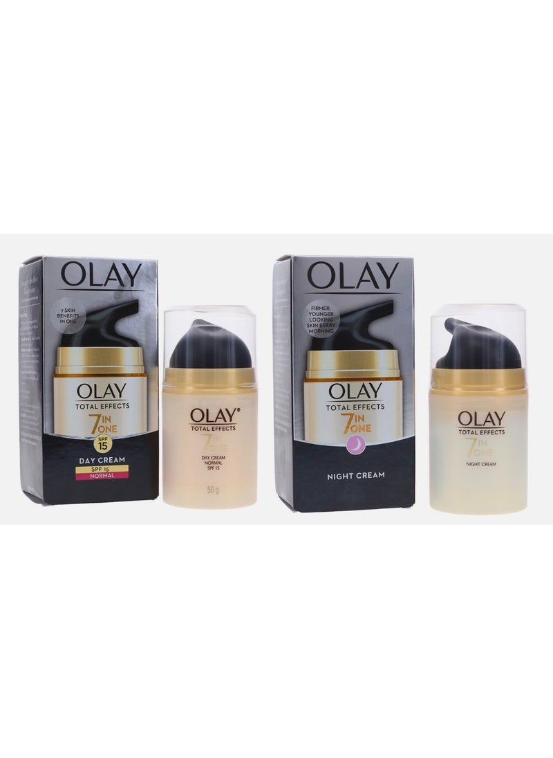 Olay Olay Total Effects Slay All Day Pack - Day Cream  + Night Cream  Fights 7 in the |, Oily, Dry, combination skin  - Image 1