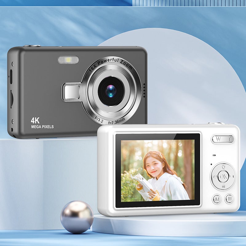 كاميرا رقمية CCD بدقة HD 4K بكسل مع بطاقة ذاكرة 64 جيجابايت وقارئ USB ومحول OTG لهواتف أندرويد وهواوي - Image 4