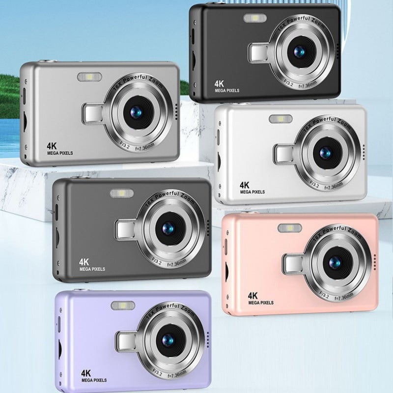 كاميرا رقمية CCD بدقة HD 4K بكسل مع بطاقة ذاكرة 64 جيجابايت وقارئ USB ومحول OTG لهواتف أندرويد وهواوي - Image 3