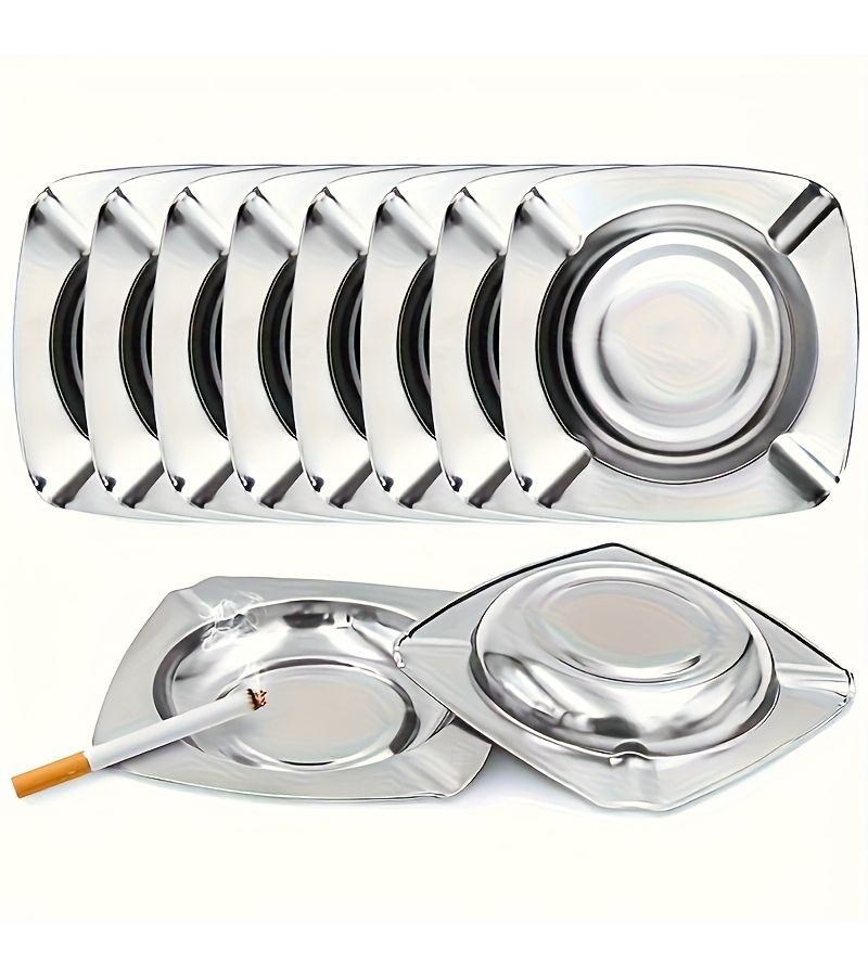 12 Pieces Round Sturdy Tabletop Ashtray For Indoor Outdoor Home Patio Bar Hotel No Electricity Needed - Image 5