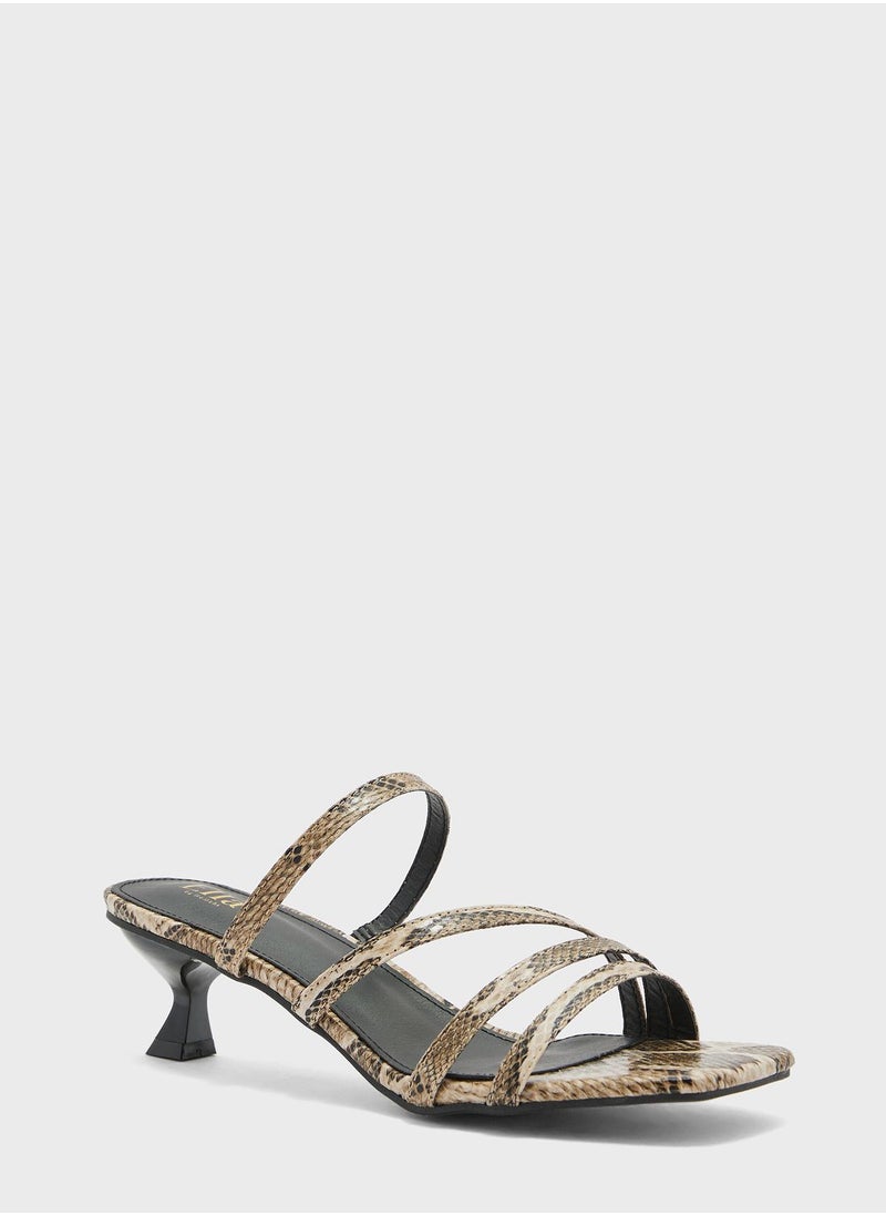 ELLA - Multi Strap Low Heel Sandal - Image 1