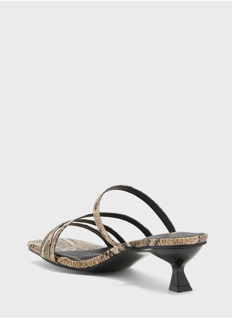 ELLA - Multi Strap Low Heel Sandal - Image 1
