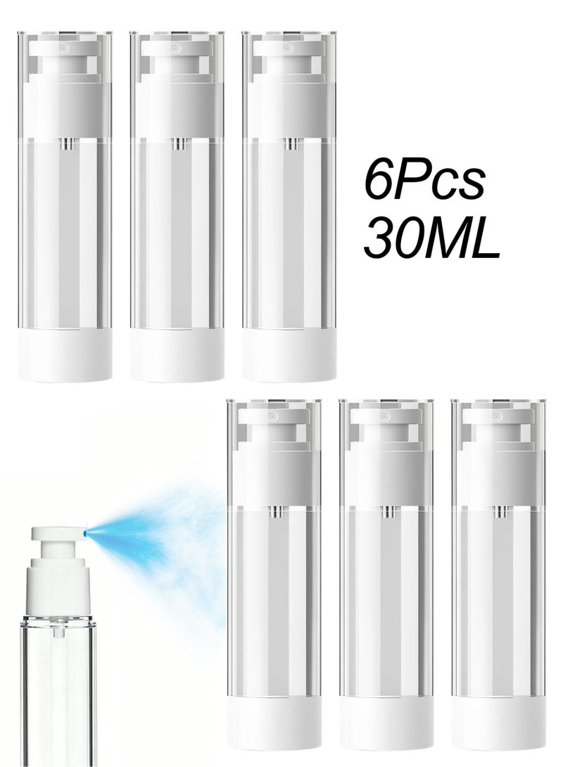 6 Pcs Refillable Empty Spray Bottles – 30ml (1oz), Small Liquid Containers, Sprayer for Perfume Skincare, Leak-Proof - Image 1