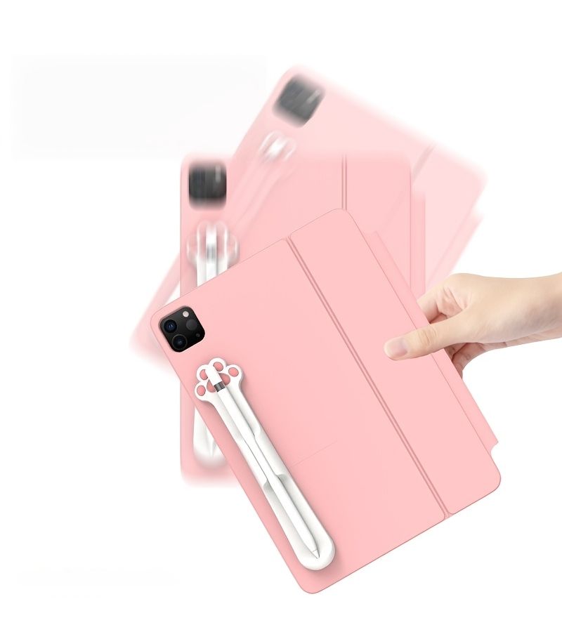 Universal Silicone Stylus Holder Compatible with Apple Pencil 1st 2nd 3rd Gen Capacitive Stylus for Samsung S8 S7 Galaxy S11 S9 S10 Xiaomi Huawei Pen Slot Pink Cat Paw Design - Image 5