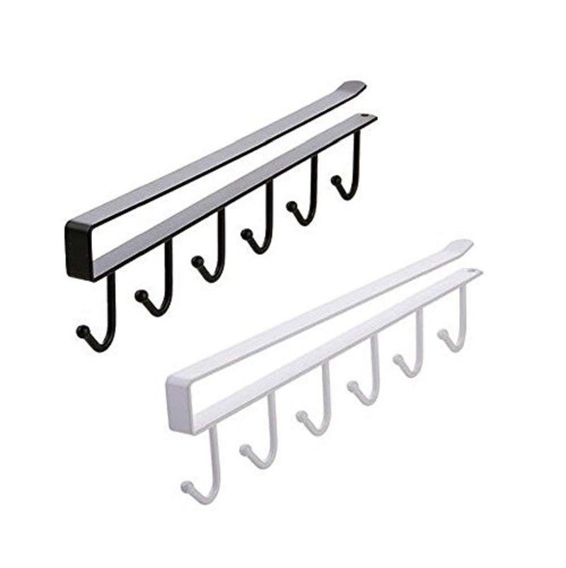 Honexa Multifunctional 6 Metal Door OrganiserHook Hanger Pack of 2 - Image 1