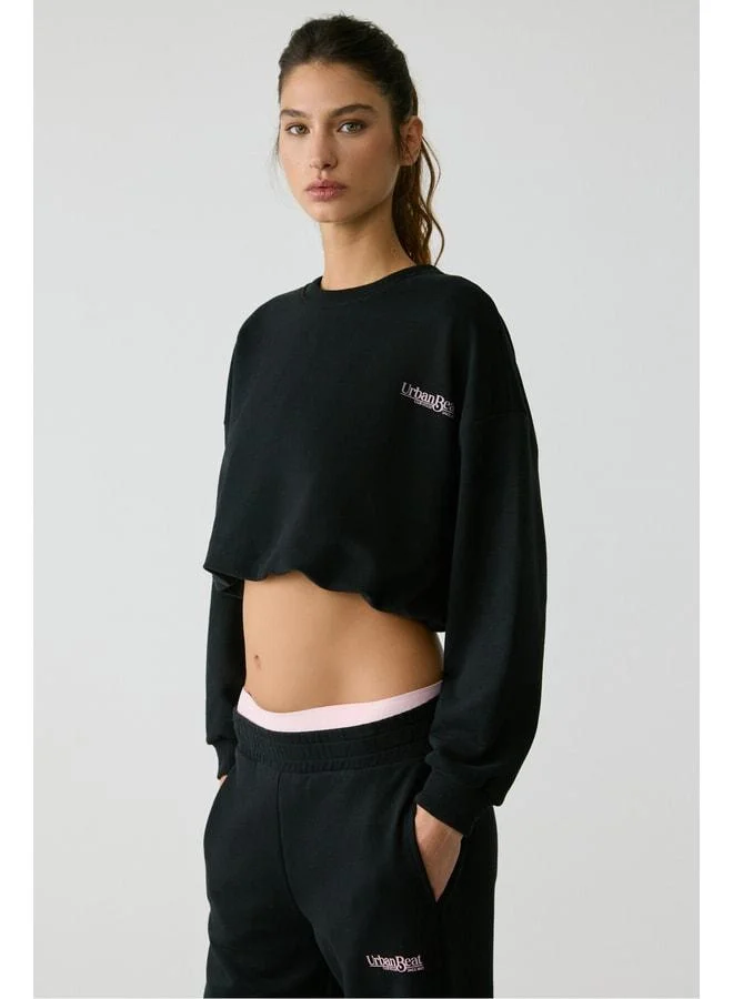 Urban Beat  Micha Women's Black Sweatshirt for Women | Best Price UAE