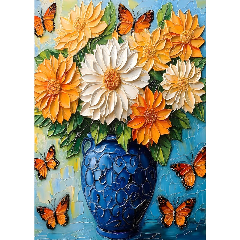 WSCXSC Puzzles for Adults 1000 Pieces1000 Piece Puzzle Vase with Beautiful Flowers Jigsaw Puzzles 1000 Pieces Adult Puzzles Games Unique Cool Puzzle Challenging Family Game Great Gift Idea 28x20 in - Image 3