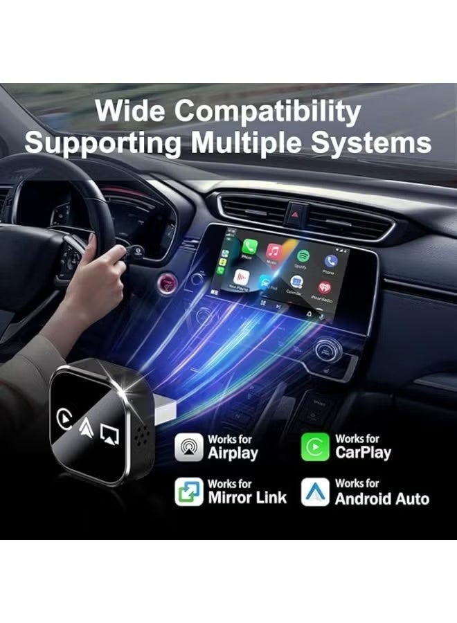 محول كاربلاي لاسلكي صغير، ترقي3 في 1 مع AirPlay لتحويل الكاربلاي السلكي إلى لاسلكي، انعكاس الشاشة، اتصال تلقائي، وبدون تأخير - Image 3