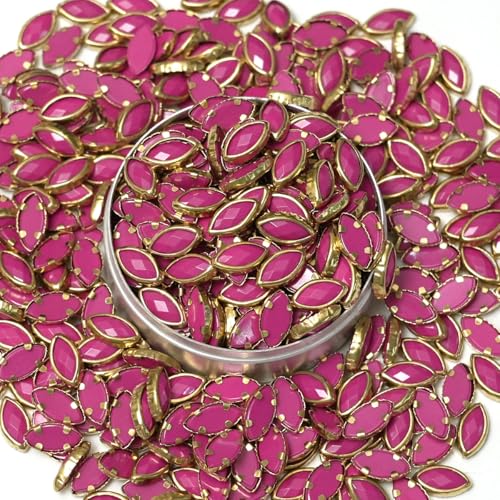 EmbroideryMaterial Raw Material Flat Glue On Kundan Stones Beads for Craft, Jewellery Making, Bangles Work, Maggam Work Material, Stones for Embroidery Work, Aari Work (4X8 MM, 500 Pieces) - Image 1