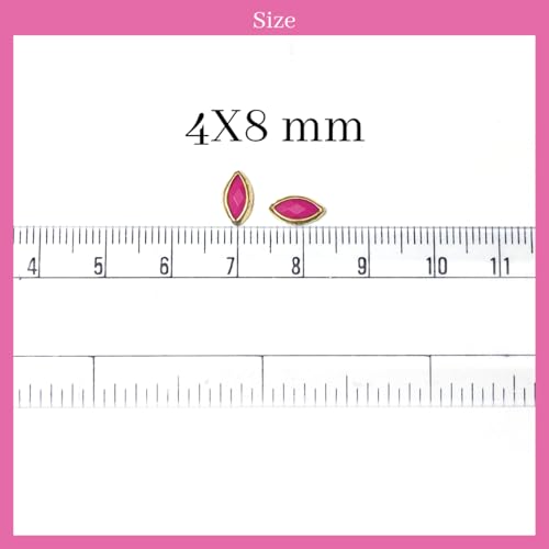 EmbroideryMaterial Raw Material Flat Glue On Kundan Stones Beads for Craft, Jewellery Making, Bangles Work, Maggam Work Material, Stones for Embroidery Work, Aari Work (4X8 MM, 500 Pieces) - Image 2
