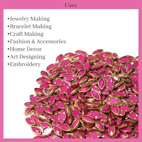 EmbroideryMaterial Raw Material Flat Glue On Kundan Stones Beads for Craft, Jewellery Making, Bangles Work, Maggam Work Material, Stones for Embroidery Work, Aari Work (4X8 MM, 500 Pieces) - Image 5