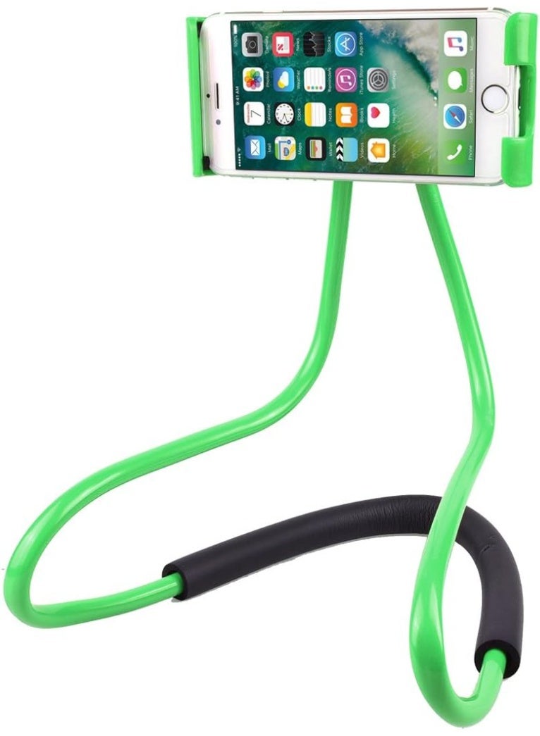 Multifunctional Neck Cell Phone Holder Creative Design Desktop Bed Car Holder multicolor Plastic - Green - Image 4