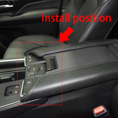 Beautost Fit for Toyota Grand Highlander 2024 2025 2026 Interior Armrest Box Switch Panel Cover Trim Piano Black - Image 3