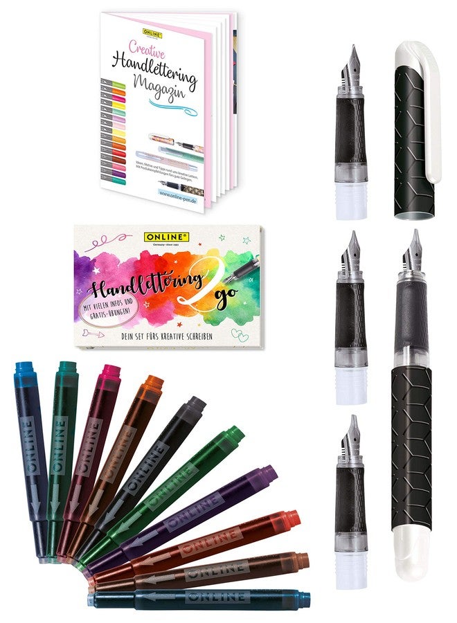 Online Calligraphy Pen Set with Fountain Pen Black Style Set 1 Handlettering 12484 - Image 1