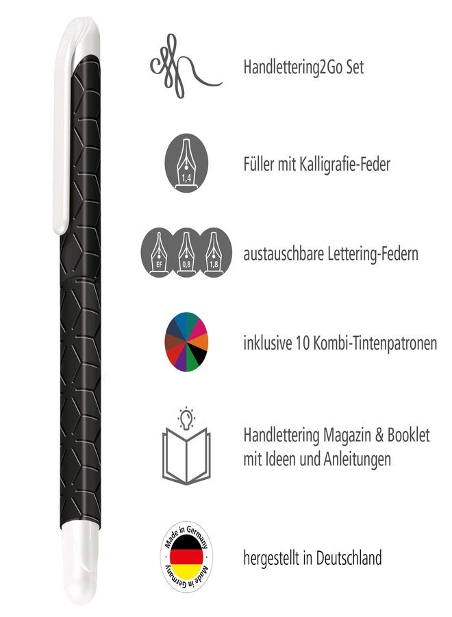 Online Calligraphy Pen Set with Fountain Pen Black Style Set 1 Handlettering 12484 - Image 2