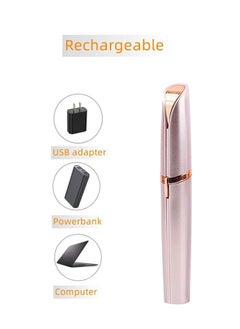 Generic Eyebrow Trimmer for Women, Rechargeable Eyebrow Hair Remover, Painless Electric Razor, Eye Brow and Face Epilator Hair Removal Pink  - Image 5