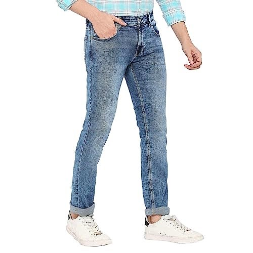 Spykar Men's Rover Regular Fit Mid-Rise Casual Jeans Blue - Image 4