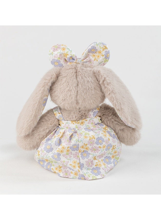 Gray Floral Dress Bunny Companion Doll  - Image 5