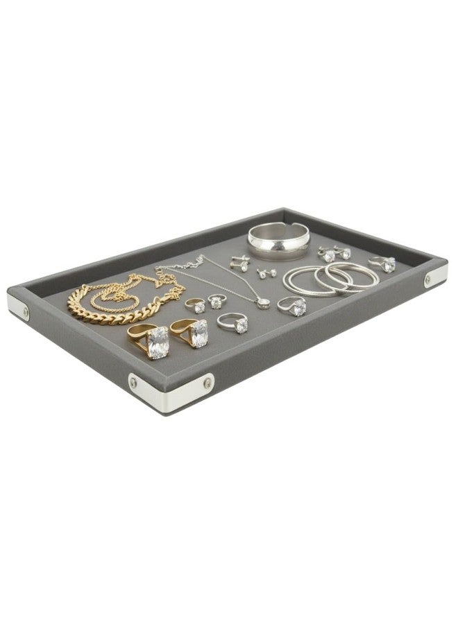 SENTONI Velvet Jewellery Finding Beading Tray Finding Display Organiser Perfect for Necklaces and Bracelets Jewellery Cosmetic Organizer Tray 12x9 Inch Pack of 2 (-Grey) - Image 3