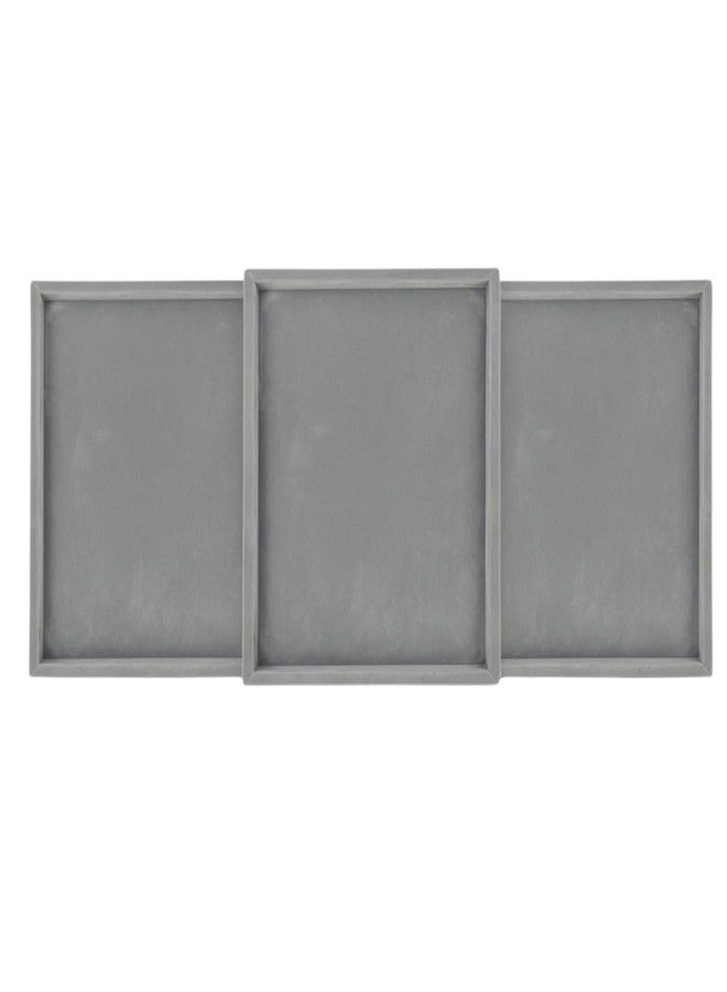 SENTONI Velvet Jewellery Finding Beading Tray Finding Display Organiser Perfect for Necklaces and Bracelets Jewellery Cosmetic Organizer Tray 12x9 Inch Pack of 2 (-Grey) - Image 4