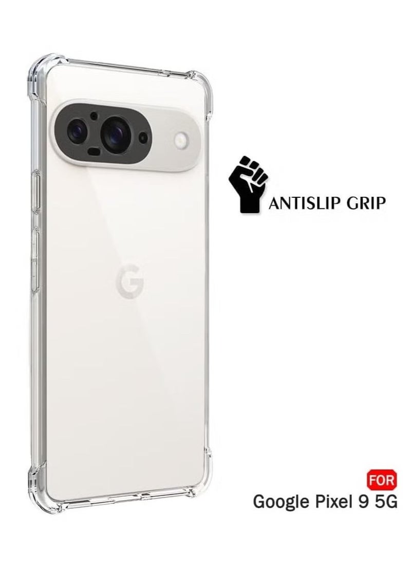 ELTRAZONE - Google Pixel 9 Case Cover – Shock-Absorbing Bumper with Camera Protection, Crystal Clear Soft TPU Transparent Case for Google Pixel 9 5G - Image 1