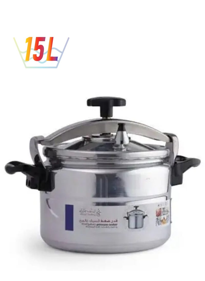 Alsaif Gallery 15Liters Volcano aluminum pressure cooker 15 liters Grey 