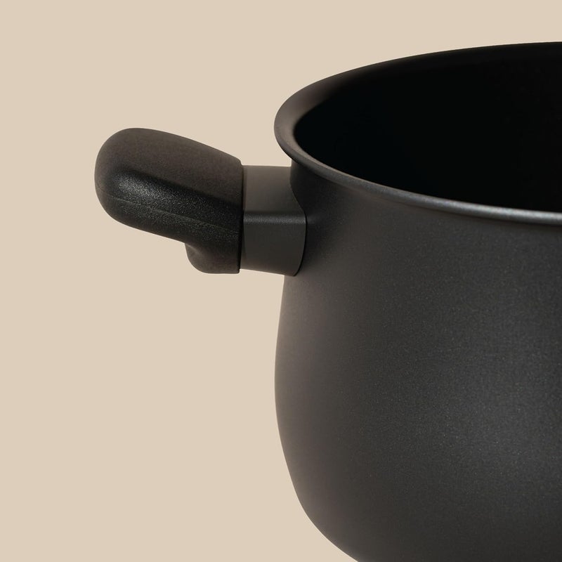 MEYER طاجن برياني غير لاصق مؤكسد صلب منتصف الليل مع غطاء، 3.8 لتر، 20 سم، أسود - وعاء طهي هاندي للأرز والمزيد - Image 4