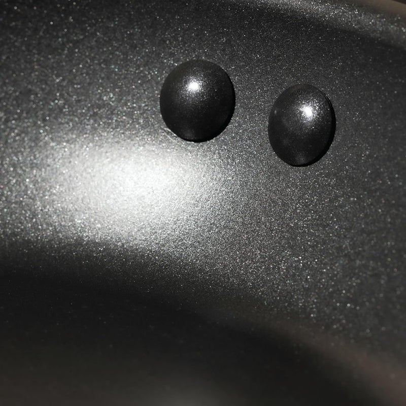 MEYER طاجن برياني غير لاصق مؤكسد صلب منتصف الليل مع غطاء، 3.8 لتر، 20 سم، أسود - وعاء طهي هاندي للأرز والمزيد - Image 3