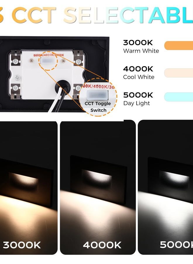 Cloudy Bay 12V Low Voltage 3 Color Indoor and Outdoor LED Step Light,3000K/4000K/5000K Deck Lights,Stair Light,Oil Rubbed Bronze,Wet Location(Low Voltage Transformer is Required) - Image 3