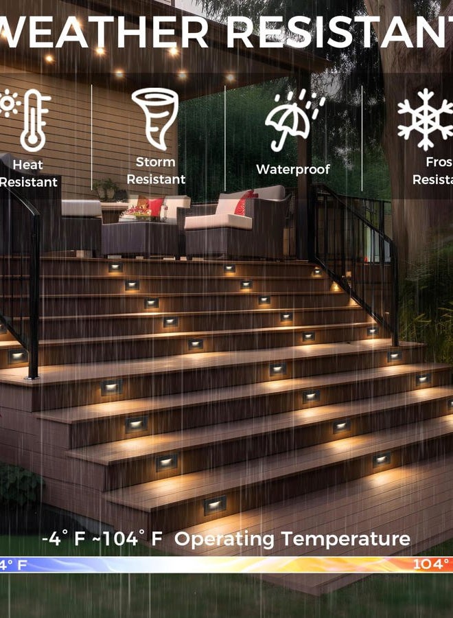 Cloudy Bay 12V Low Voltage 3 Color Indoor and Outdoor LED Step Light,3000K/4000K/5000K Deck Lights,Stair Light,Oil Rubbed Bronze,Wet Location(Low Voltage Transformer is Required) - Image 4