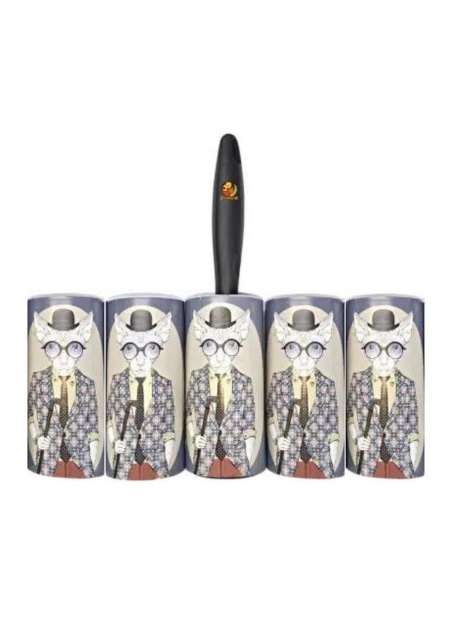 Pet Hair Remover Lint Roller With Handle And 4 Refills (300 Sheets) - Hair Remover For Dogs And Cats, Ideal For Clothes, Furniture, Coats, Car Seats, Carpets, Fabric, And Dust Cleaning - Image 1