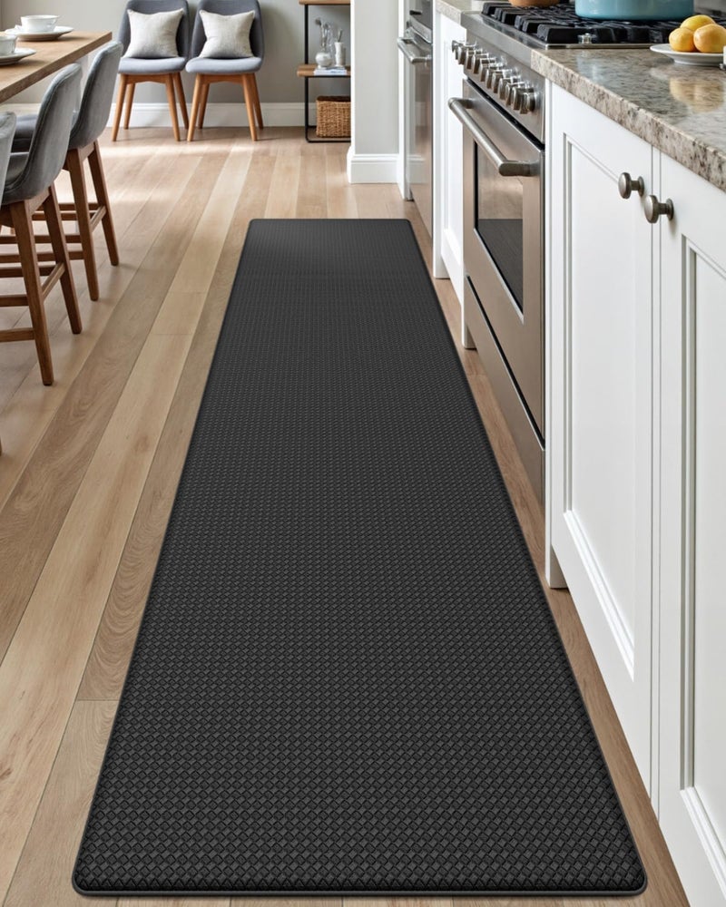 DEXI Kitchen Floor Mats Cushioned Anti Fatigue, 17x95, Long Standing Runner Rug Waterproof, Comfort Memory Foam Padded for Front Sink Laundry, Black - Image 1