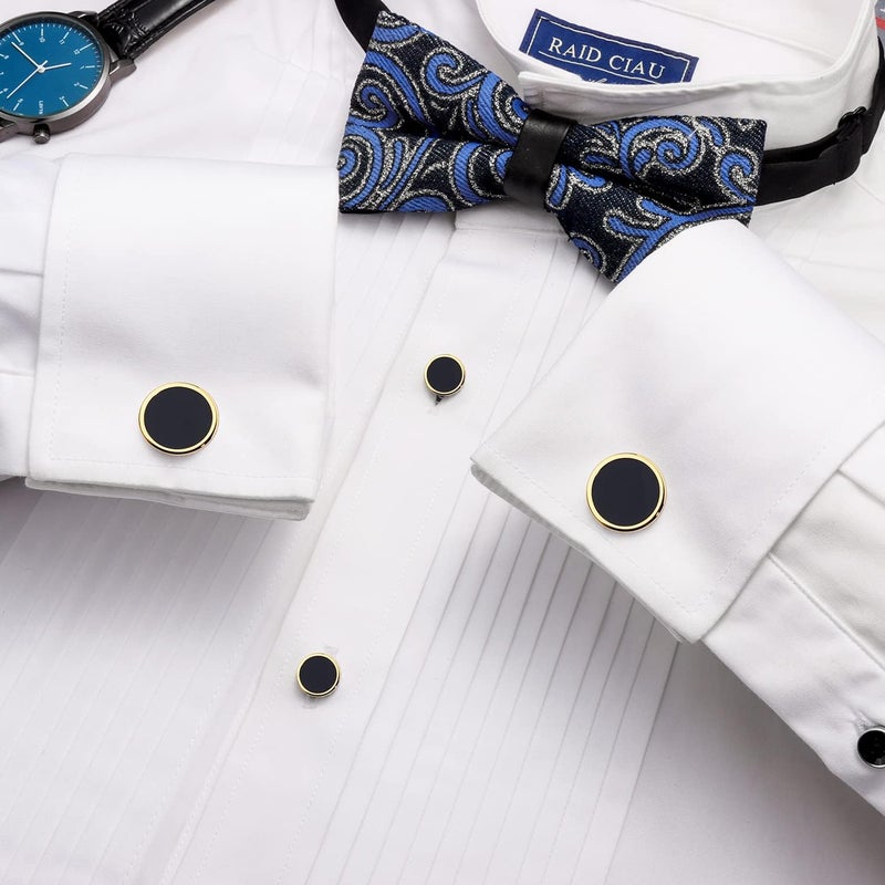 HAWSON Fashion Mother-of-Pearl Tuxedo Shirt Button and Cufflink Set, Specially Designed for Wedding Business - Image 3