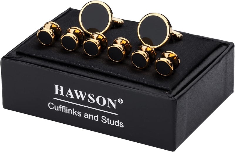 HAWSON Fashion Mother-of-Pearl Tuxedo Shirt Button and Cufflink Set, Specially Designed for Wedding Business - Image 5