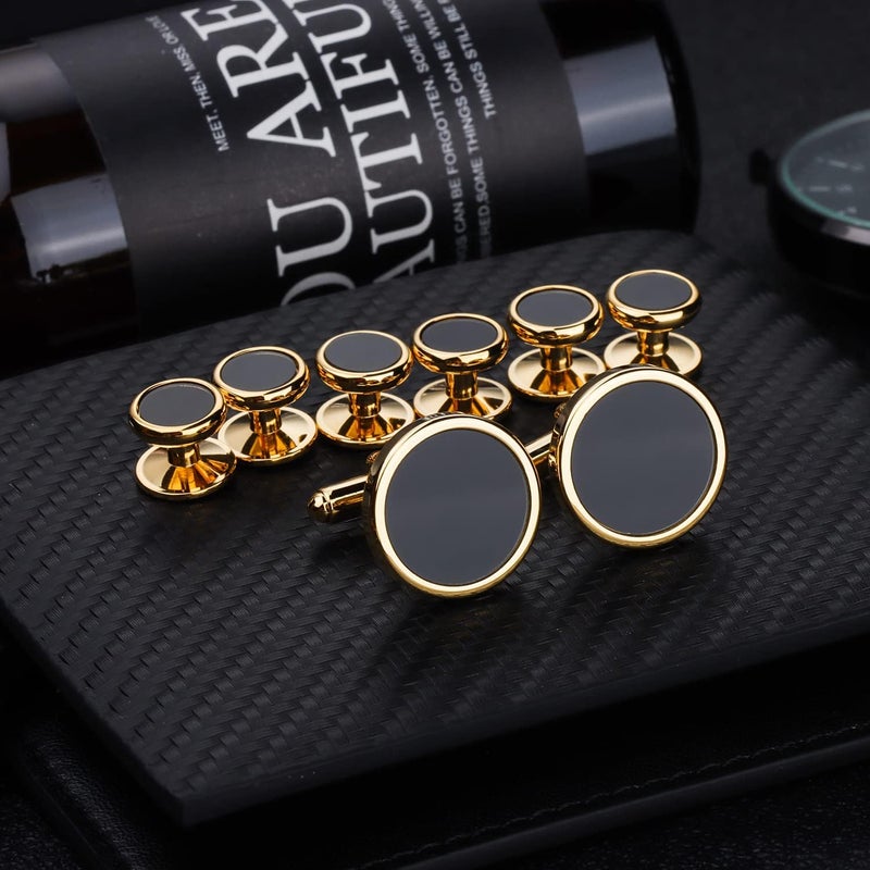 HAWSON Fashion Mother-of-Pearl Tuxedo Shirt Button and Cufflink Set, Specially Designed for Wedding Business - Image 4