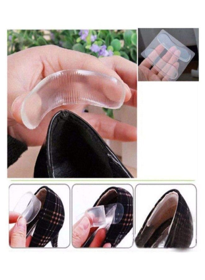 Digital Shoppy Silicone High Heels Sandals Heel Protector Prevent Rubbing Pain Heel Grips Sticker Foot Care Heel Liner Strip for Shoes Woman - Image 4
