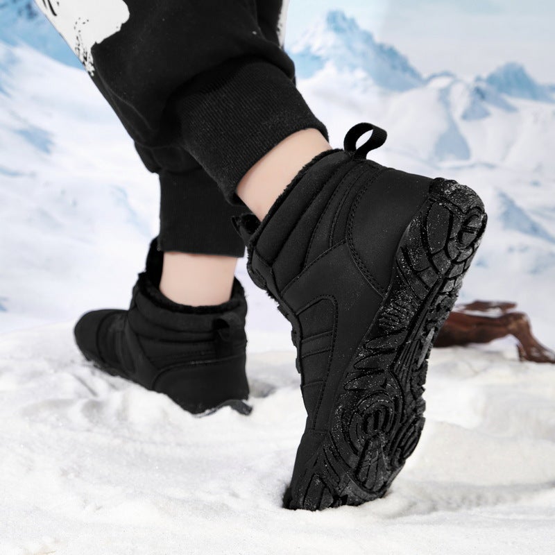 Outdoor Snow Boots Men'S And Women'S Children'S Shoes Fleece-Lined Thickened Northeast Cotton Shoes Winter Men'S Shoes Waterproof Non-Slip Lovers Shoes - Image 4