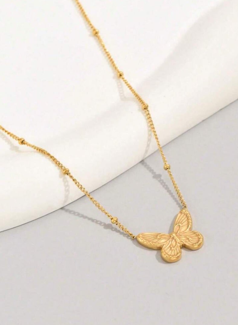 إيكوال سلسال نسائي أنيق مصنوع من الاستانلس ستيل مطلي باللون الذهبي - Image 2