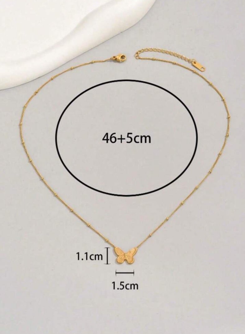 إيكوال سلسال نسائي أنيق مصنوع من الاستانلس ستيل مطلي باللون الذهبي - Image 4