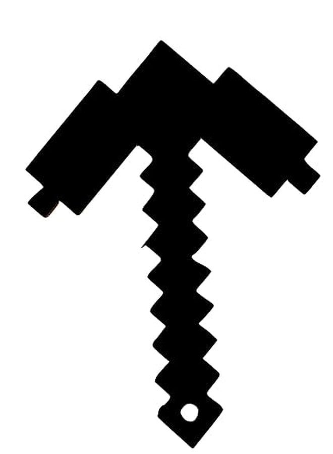 CERO 3D Printed Pick Axe for Kids and Adults (Black PLA) - Image 1