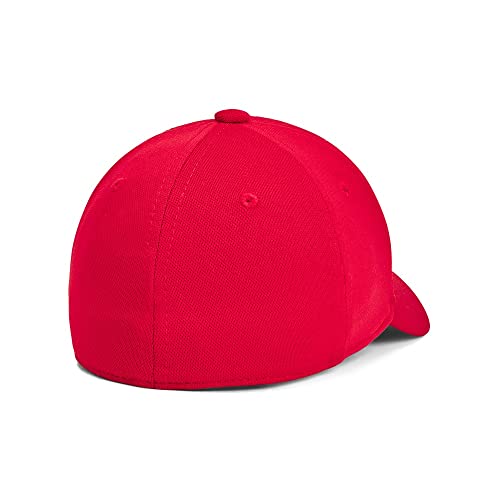 Under Armour Boys Blitzing Cap Stretch Fit, (600) Red / / White, Medium/Large - Image 2