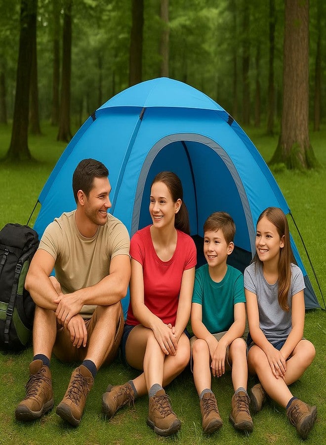 SIMESTICH Portable Waterproof Dome Tent for 4 Person - Picnic, Hiking, Camping Tent with Carrying Bag, Multicolor - Image 4