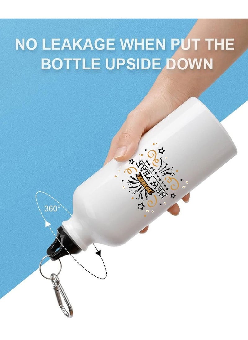 PRINTSHOP4ME Happy New Year with Printed Aluminum Insulated Sports Water Bottle 700 Ml - Gifts for New Year Celebration  - Image 3