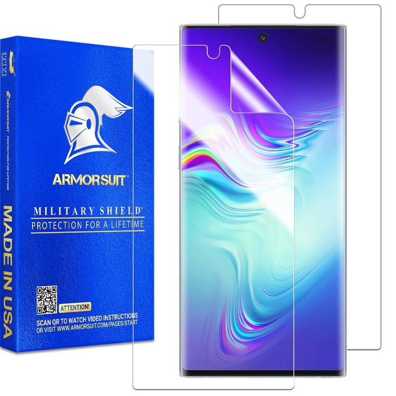ArmorSuit [2 Pack] MilitaryShield Screen Protector For Samsung Galaxy Note 10+ Plus (6.8 inch Display)(Case Friendly) Anti-Bubble HD Clear Film - Image 1