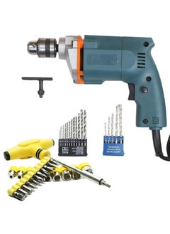 DRONA DRONA Advance Electric Drill Machine 10Mm with 18 Drill Bits Set and Free 24pc T shape Screwdriver Set  - Image 1