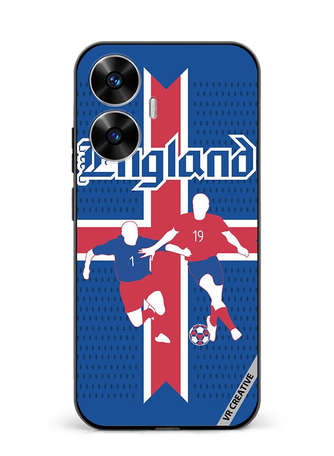 VR CREATIVE Protective Case Cover For Realme C55 Sports Soccer Football England Design Multicolour - Image 1